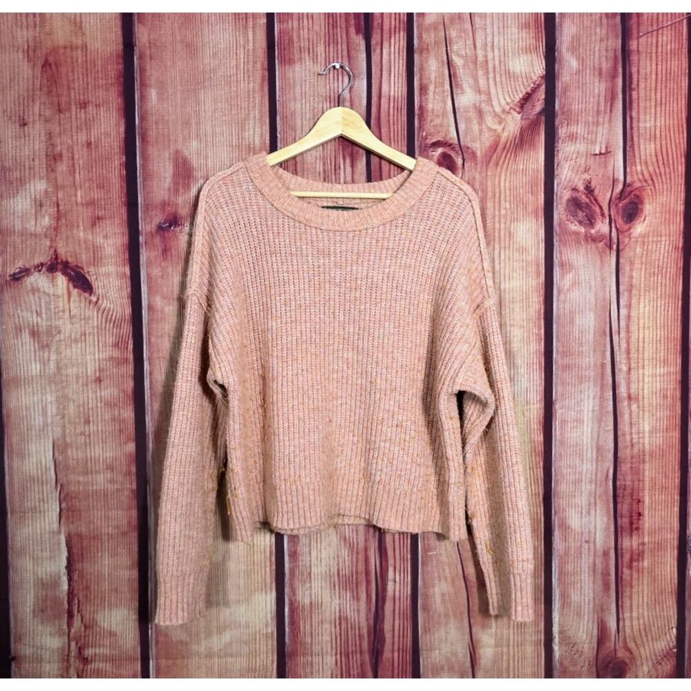 American Eagle Peach Orange Flecked Oversized Soft Sweater S